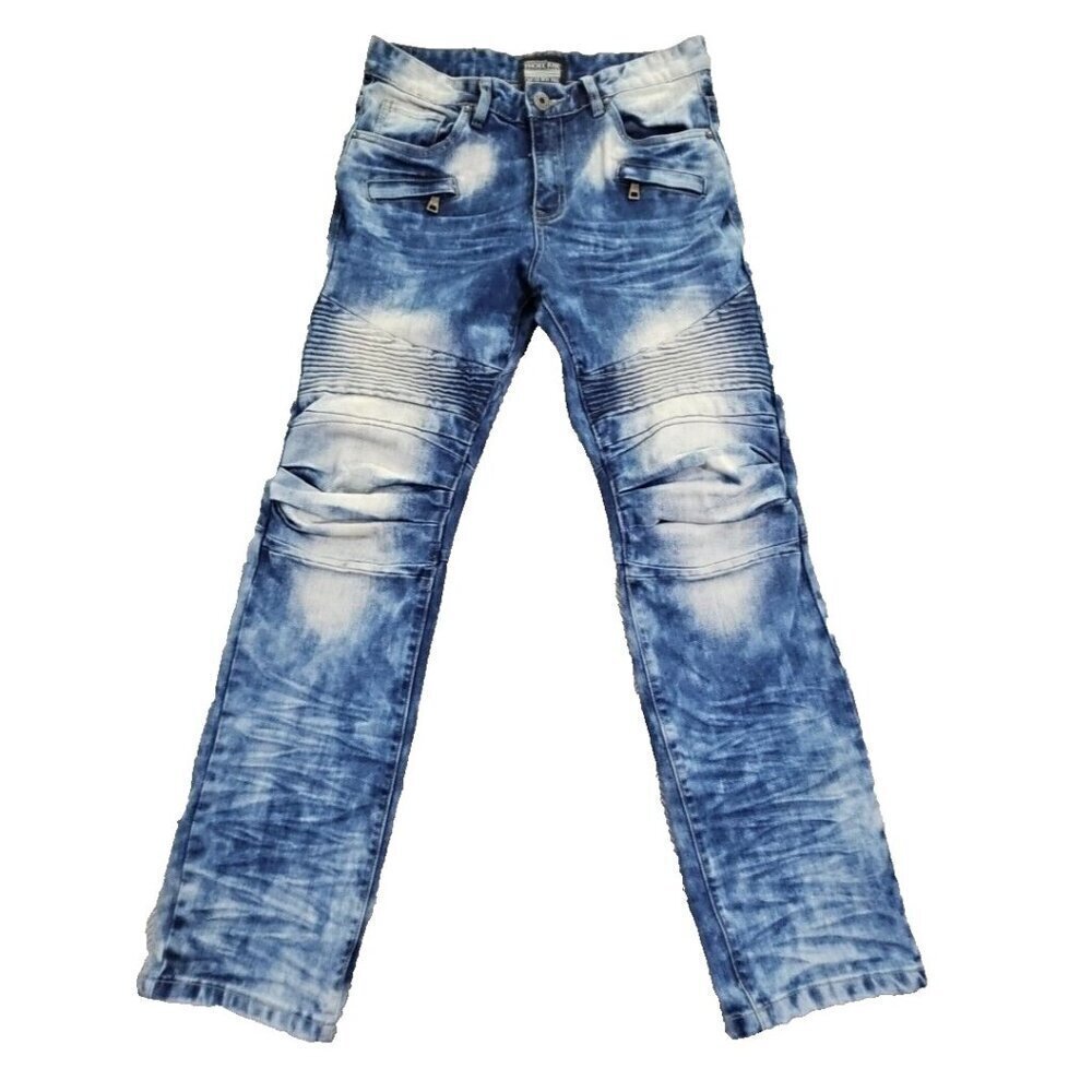 Smoke‎ Rise Extra Tough Jeans Women's Size 18 (W32 L 30) Moto Blue Biker Y2K